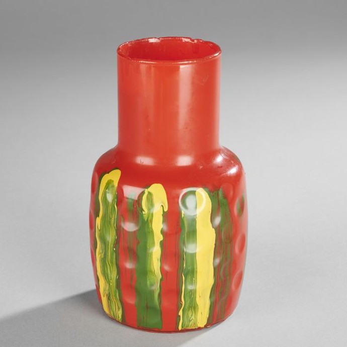 Vase aus einer umgearbeiteten Granini-Flasche, Foto: LWL/ Kainulainen (öffnet vergrößerte Bildansicht)