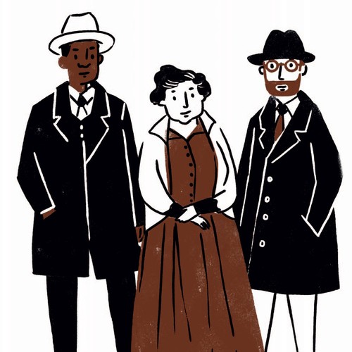 Symbolbild Widerstand Kolonialismus, Illustration: Martina Hoffmann (www.martinahoffmann.de)
