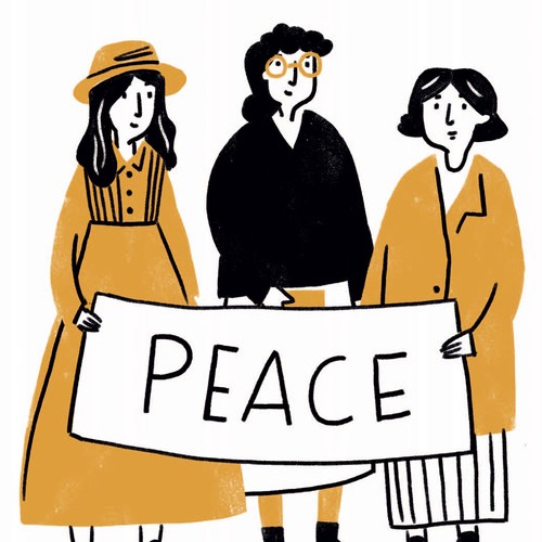 Symbolbild Frauenliga, Illustration: Martina Hoffmann (www.martinahoffmann.de)