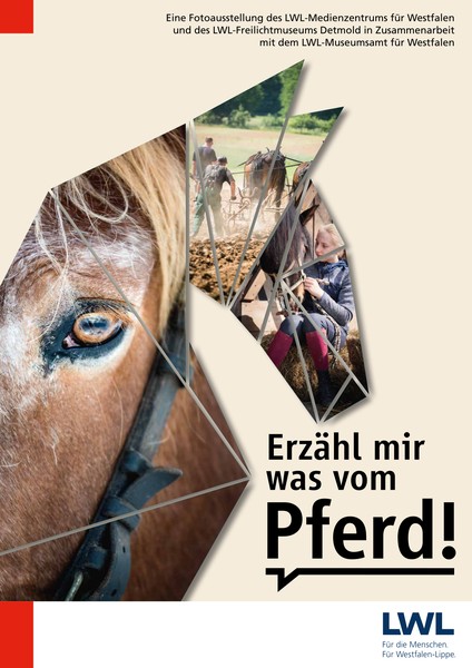 Plakat zur Ausstellung "Erzähl mir was vom Pferd"