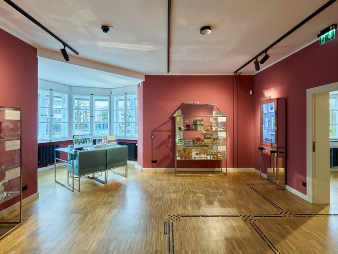 Ein Bodenleitsystem führt durch die Räume des Museums der Stadt Lünen Foto: Michael Rasche © LWL-Museumsamt für Westfalen