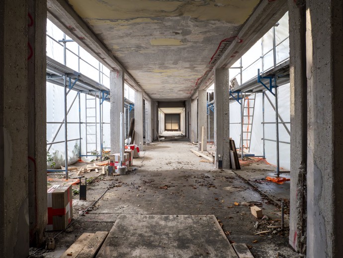 Baustelle des Kulturzentrums Marshall 66 in Marl; Foto: Pressestelle Stadt Marl.