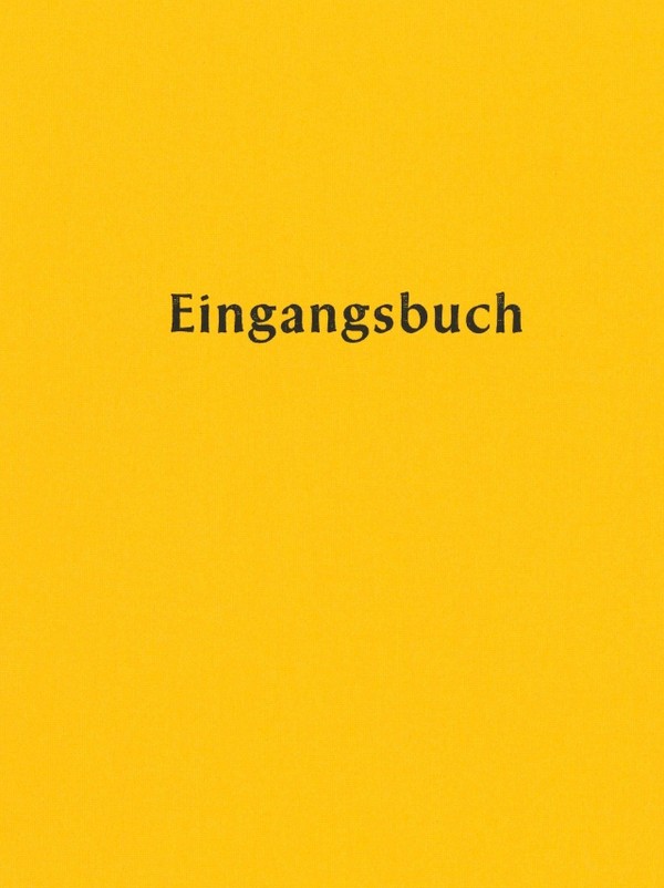Cover des Eingangsbuchs