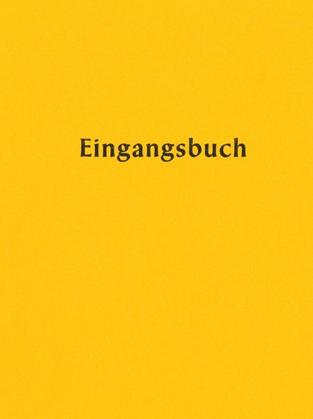 Cover des Eingangsbuchs